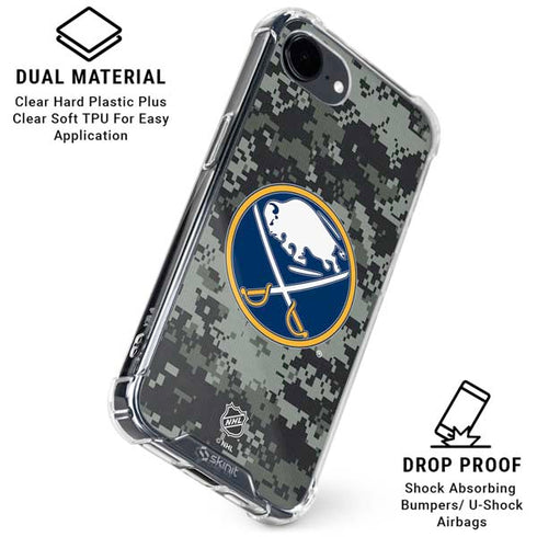 NHL Buffalo Sabres Camo iPhone 16e Clear Case